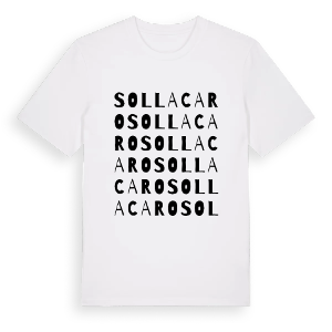 Sollacaro ordlek t-shirt – ekologisk bomull t-shirt från Pinshirt