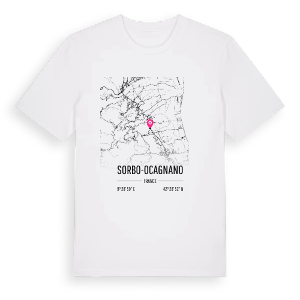 Sorbo-Ocagnano karta t-shirt – ekologisk bomull t-shirt från Pinshirt