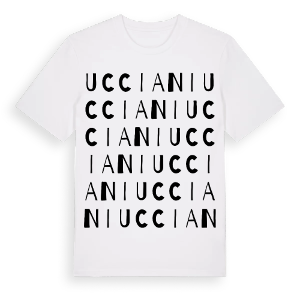 Ucciani ordlek t-shirt – ekologisk bomull t-shirt från Pinshirt