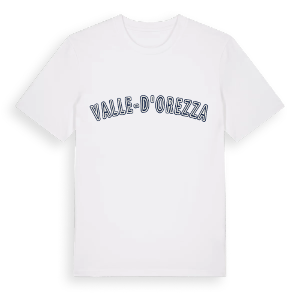 Valle-d'Orezza college t-shirt – ekologisk bomull t-shirt från Pinshirt