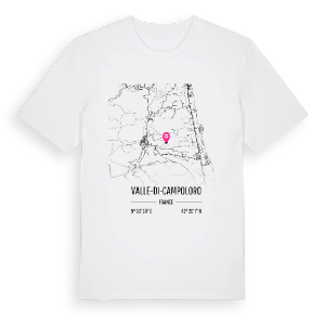 Valle-di-Campoloro karta t-shirt – ekologisk bomull t-shirt från Pinshirt