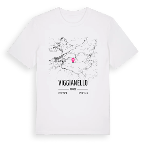 Viggianello karta t-shirt – ekologisk bomull t-shirt från Pinshirt