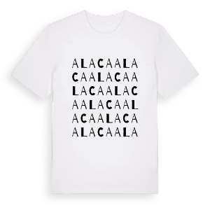 Alaca ordlek t-shirt – ekologisk bomull t-shirt från Pinshirt