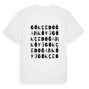 Gökçedoğan Köyü ordlek t-shirt – ekologisk bomull t-shirt från Pinshirt