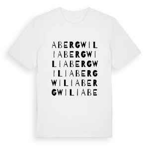 Abergwili ordlek t-shirt – ekologisk bomull t-shirt från Pinshirt