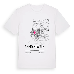 Aberystwyth karta t-shirt – ekologisk bomull t-shirt från Pinshirt