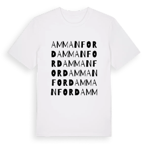 Ammanford ordlek t-shirt – ekologisk bomull t-shirt från Pinshirt
