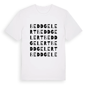 Beddgelert ordlek t-shirt – ekologisk bomull t-shirt från Pinshirt