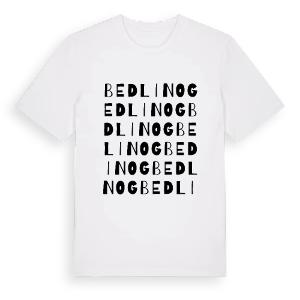Bedlinog ordlek t-shirt – ekologisk bomull t-shirt från Pinshirt
