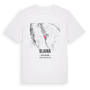 Blaina karta t-shirt – ekologisk bomull t-shirt från Pinshirt