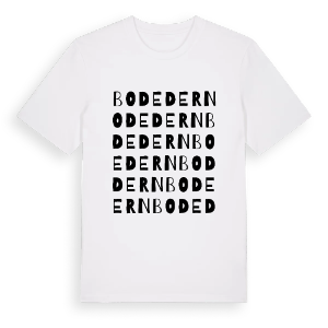 Bodedern ordlek t-shirt – ekologisk bomull t-shirt från Pinshirt