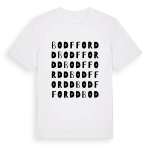 Bodffordd ordlek t-shirt – ekologisk bomull t-shirt från Pinshirt