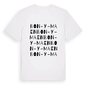 Bon-y-maen ordlek t-shirt – ekologisk bomull t-shirt från Pinshirt