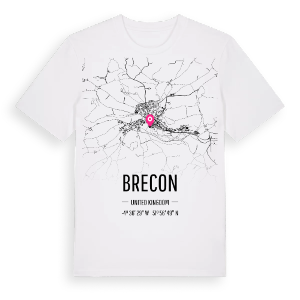 Brecon karta t-shirt – ekologisk bomull t-shirt från Pinshirt
