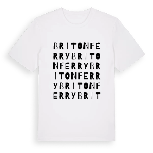 Briton Ferry ordlek t-shirt – ekologisk bomull t-shirt från Pinshirt