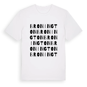 Bronington ordlek t-shirt – ekologisk bomull t-shirt från Pinshirt
