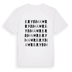 Brynmawr ordlek t-shirt – ekologisk bomull t-shirt från Pinshirt
