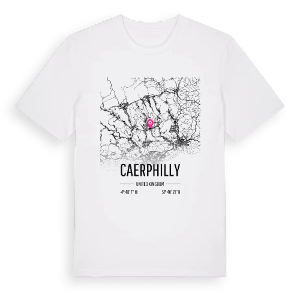 Caerphilly karta t-shirt – ekologisk bomull t-shirt från Pinshirt