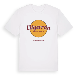 Cilgerran cirkel t-shirt – ekologisk bomull t-shirt från Pinshirt