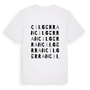 Cilgerran ordlek t-shirt – ekologisk bomull t-shirt från Pinshirt