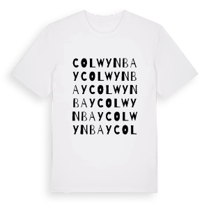 Colwyn Bay ordlek t-shirt – ekologisk bomull t-shirt från Pinshirt