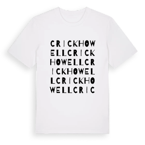 Crickhowell ordlek t-shirt – ekologisk bomull t-shirt från Pinshirt