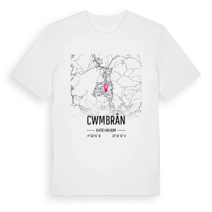 Cwmbrân karta t-shirt – ekologisk bomull t-shirt från Pinshirt