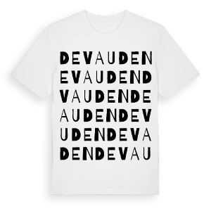 Devauden ordlek t-shirt – ekologisk bomull t-shirt från Pinshirt