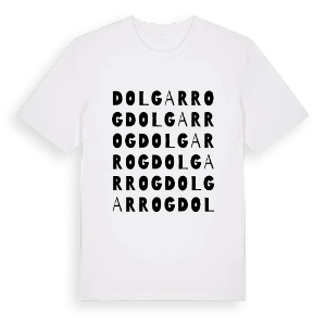 Dolgarrog ordlek t-shirt – ekologisk bomull t-shirt från Pinshirt