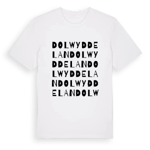 Dolwyddelan ordlek t-shirt – ekologisk bomull t-shirt från Pinshirt