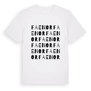 Faenor ordlek t-shirt – ekologisk bomull t-shirt från Pinshirt
