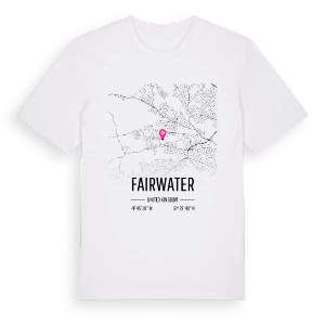 Fairwater karta t-shirt – ekologisk bomull t-shirt från Pinshirt