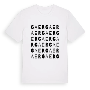 Gaer ordlek t-shirt – ekologisk bomull t-shirt från Pinshirt