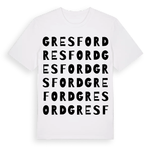 Gresford ordlek t-shirt – ekologisk bomull t-shirt från Pinshirt