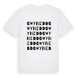 Gwynedd ordlek t-shirt – ekologisk bomull t-shirt från Pinshirt