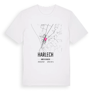 Harlech karta t-shirt – ekologisk bomull t-shirt från Pinshirt