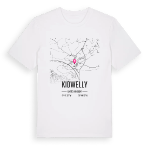 Kidwelly karta t-shirt – ekologisk bomull t-shirt från Pinshirt