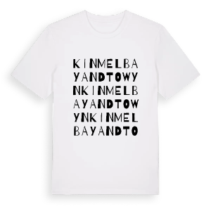 Kinmel Bay and Towyn ordlek t-shirt – ekologisk bomull t-shirt från Pinshirt