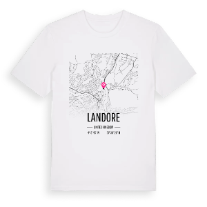 Landore karta t-shirt – ekologisk bomull t-shirt från Pinshirt
