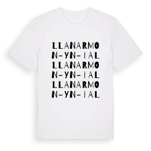 Llanarmon-yn-Ial ordlek t-shirt – ekologisk bomull t-shirt från Pinshirt