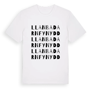Llanbadarn Fynydd ordlek t-shirt – ekologisk bomull t-shirt från Pinshirt