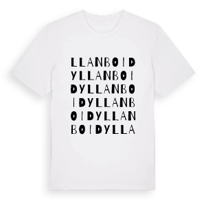 Llanboidy ordlek t-shirt – ekologisk bomull t-shirt från Pinshirt
