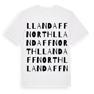 Llandaff North ordlek t-shirt – ekologisk bomull t-shirt från Pinshirt