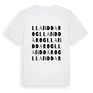 Llanddarog ordlek t-shirt – ekologisk bomull t-shirt från Pinshirt