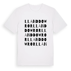 Llanddowror ordlek t-shirt – ekologisk bomull t-shirt från Pinshirt