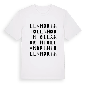 Llandrinio ordlek t-shirt – ekologisk bomull t-shirt från Pinshirt