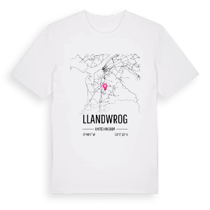 Llandwrog karta t-shirt – ekologisk bomull t-shirt från Pinshirt