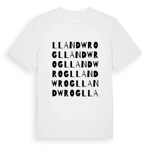 Llandwrog ordlek t-shirt – ekologisk bomull t-shirt från Pinshirt