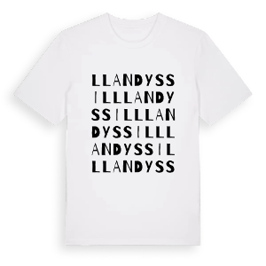 Llandyssil ordlek t-shirt – ekologisk bomull t-shirt från Pinshirt