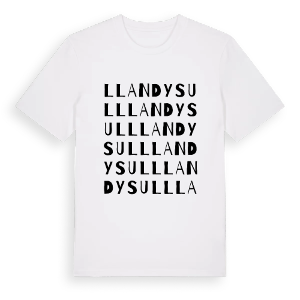 Llandysul ordlek t-shirt – ekologisk bomull t-shirt från Pinshirt